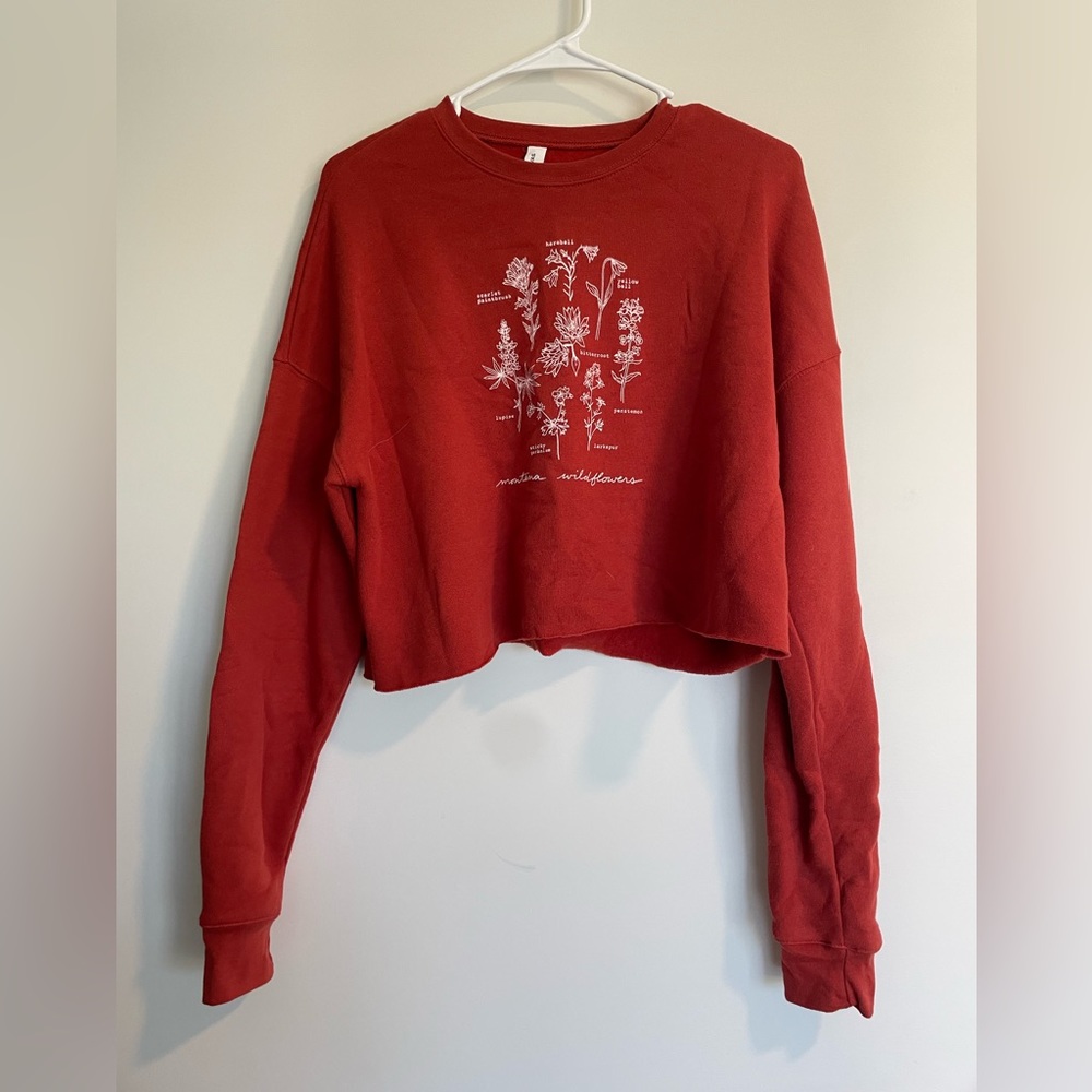 Montana Wildflowers Crop Top Sweatshirt - great condition!